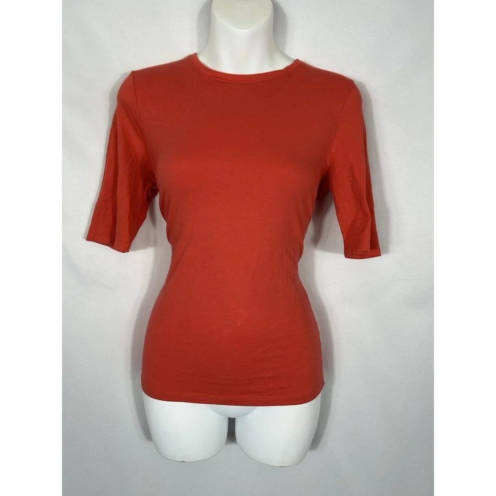 Vintage Mossimo Y2K Fitted Knit Top 00s Half Sleeve Boho Preppy Indie Art Size M